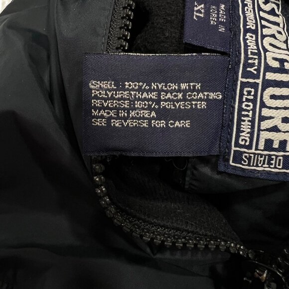 Structure Vintage Reversible Mens Fleece & Nylon Jacket Blue & Gray Size XL - Picture 10 of 16